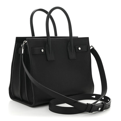 Saint Laurent Grained Calfskin Baby Sac De Jour Souple Black 3 of 11