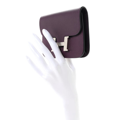 Hermes Evercolor Constance Slim Wallet Cassis 3 of 9