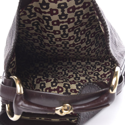 Gucci Guccissima Large Horsebit Chain Hobo Chocolate 5 of 20