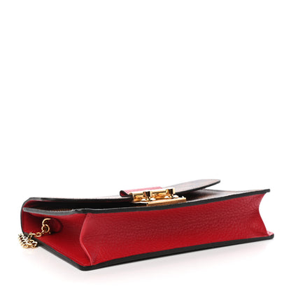 Louis Vuitton Damier Ebene Croisette Chain Wallet Scarlet 4 of 9