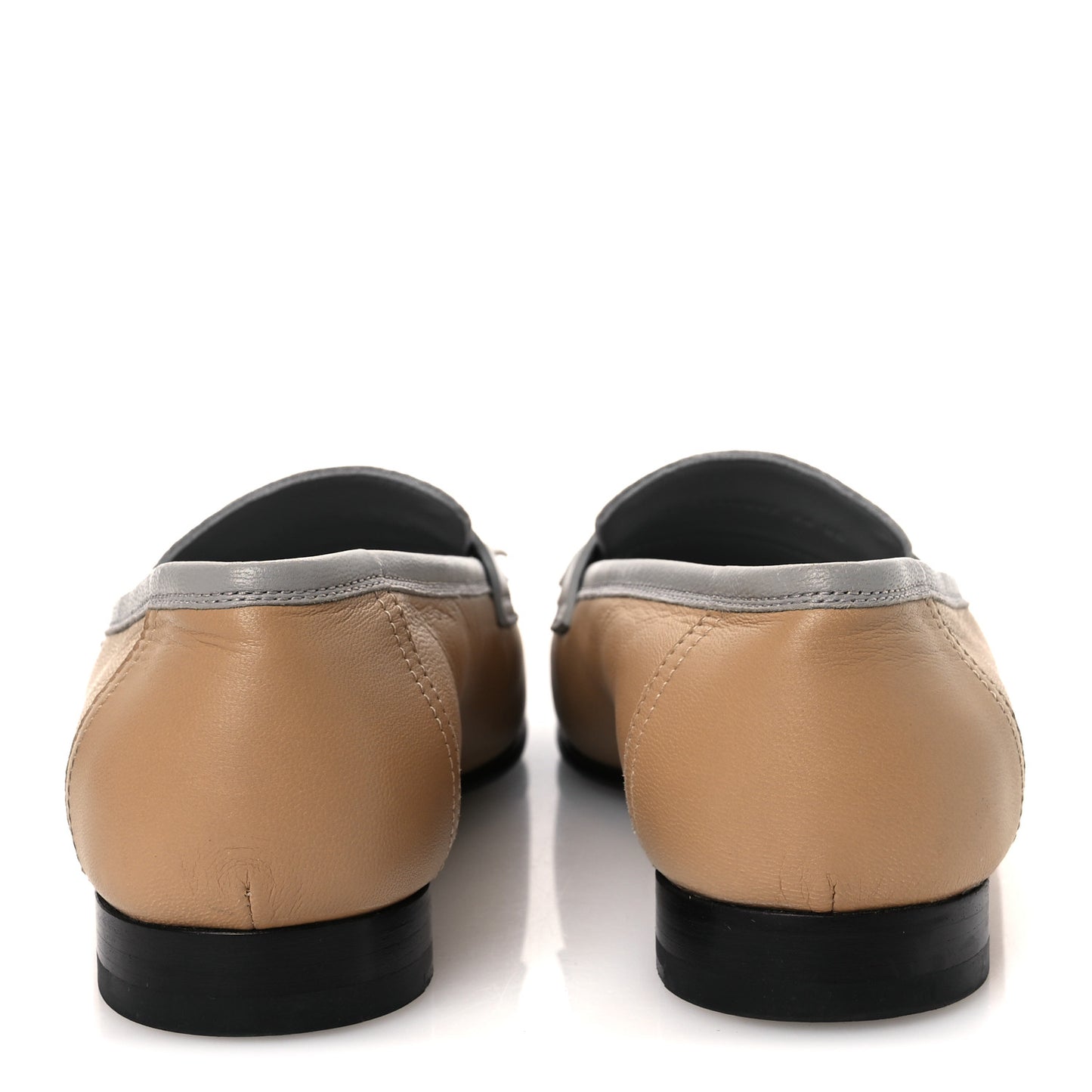 Goatskin Womens Royal Loafers 40 Beige Albinos