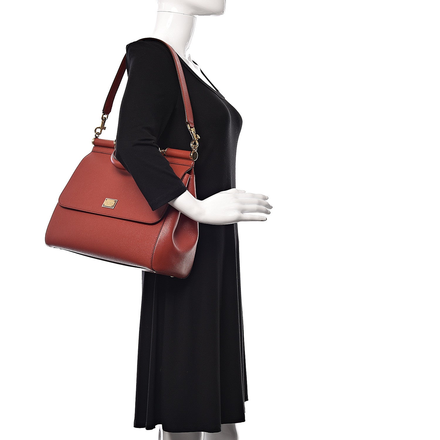 Dolce & Gabbana Dauphine Large Miss Sicily Satchel Dark Orange 2 of 10