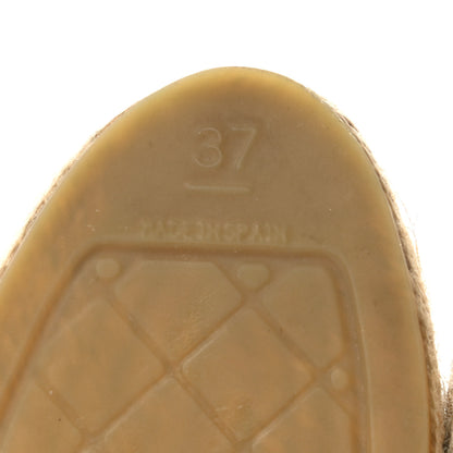 Chanel Calfskin CC Espadrille Mules 37 Burgundy 7 of 9