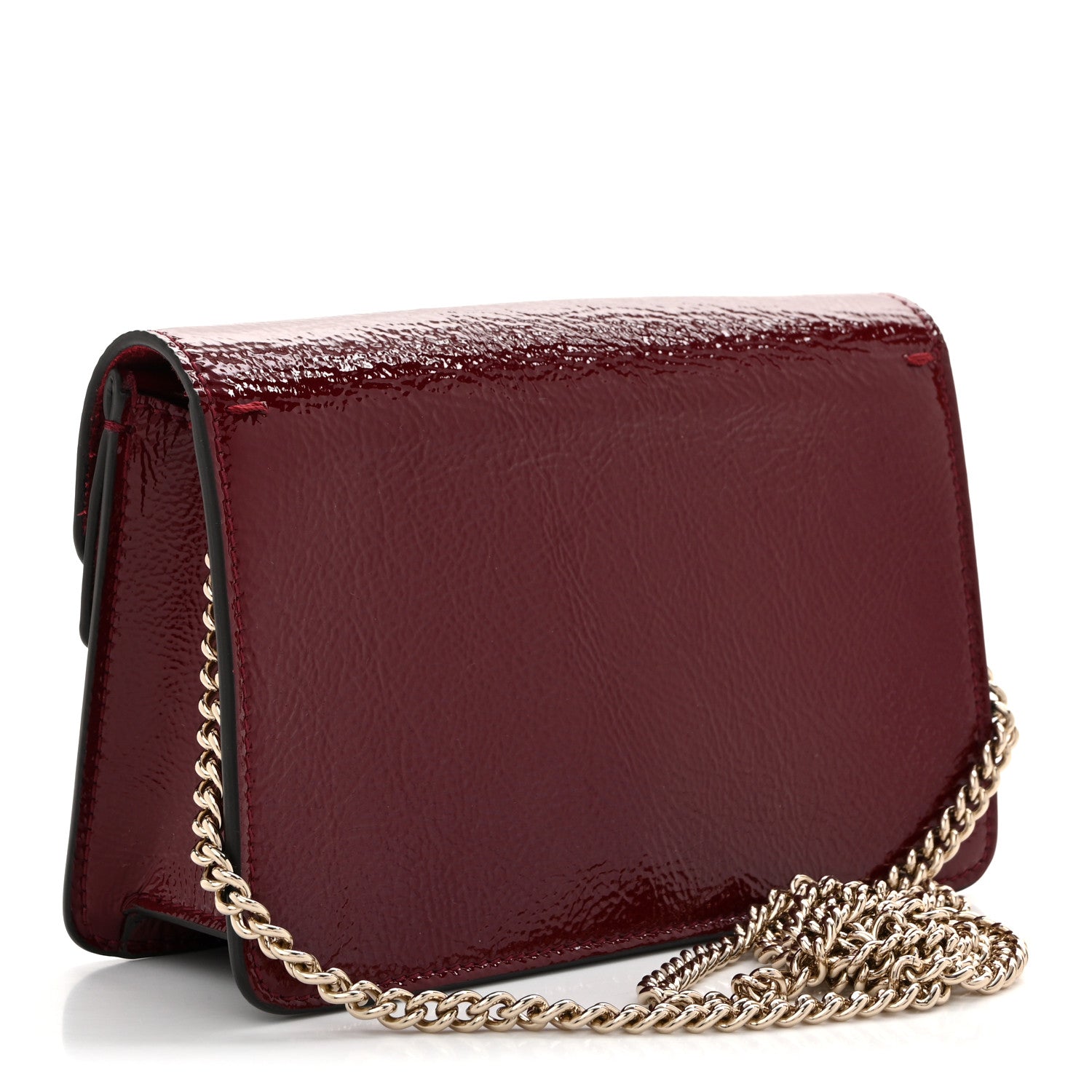 Gucci Crinkled Patent Mini Dionysus Shoulder Bag Rosso Ancora Red 3 of 13