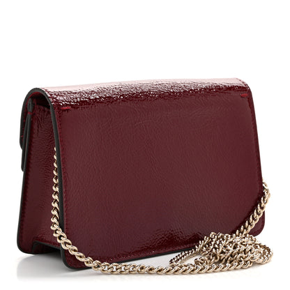 Gucci Crinkled Patent Mini Dionysus Shoulder Bag Rosso Ancora Red 3 of 13