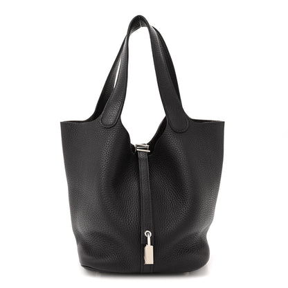 Hermes Taurillon Clemence Picotin Lock 18 PM Raisin 1 of 11