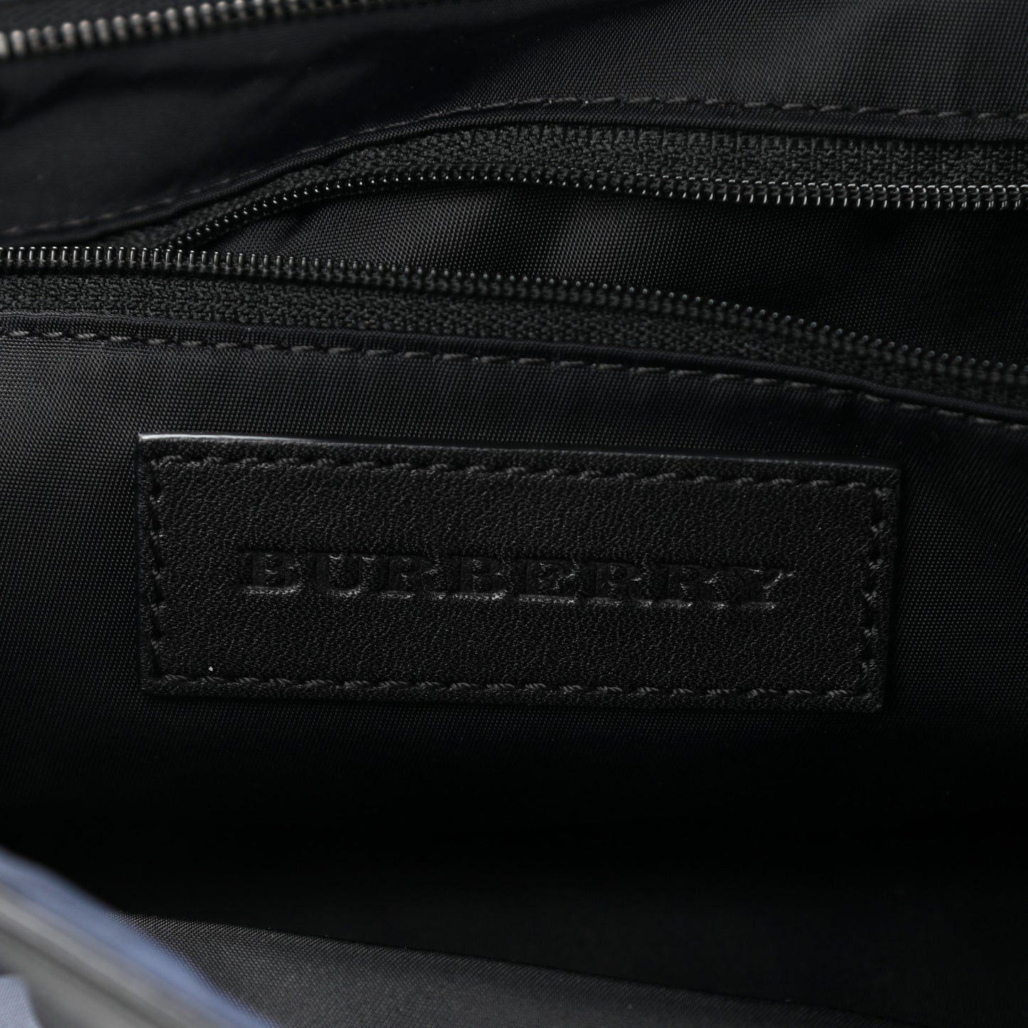 Nylon Check Small Buckleigh Packable Tote Navy Blue