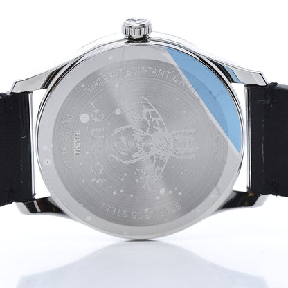 Gucci Stainless Steel Calfskin 38mm G-Timeless Bee Star Hologram Quartz Watch Black 5 of 8