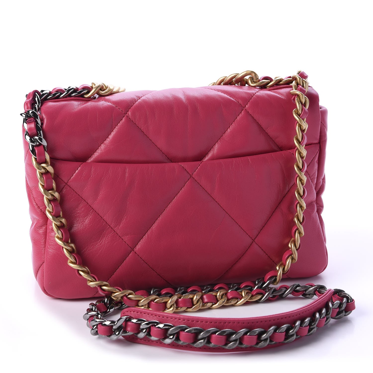 Chanel Goatskin Quilted Medium 19 Flap Pink 3 of 11