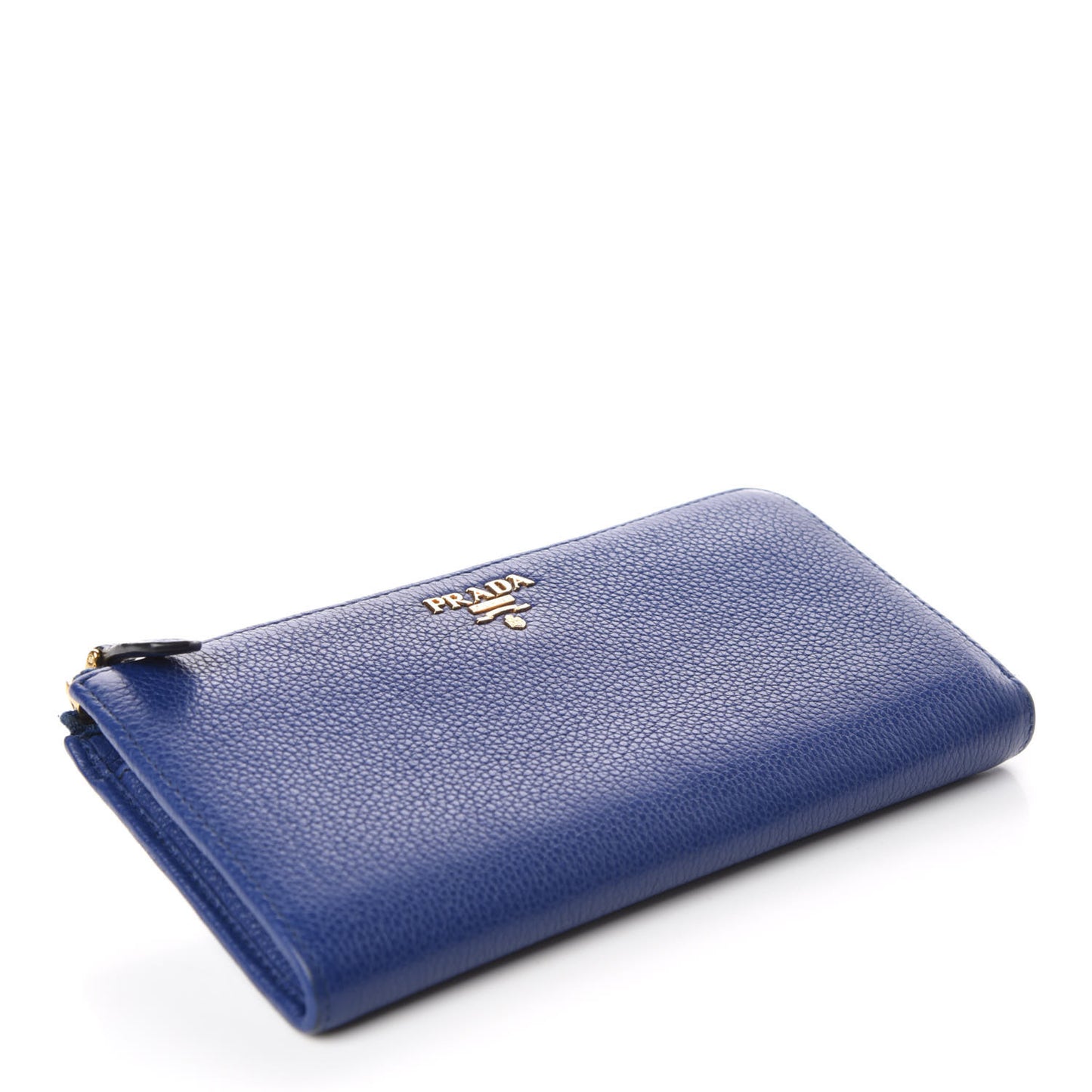 Vitello Grain Zip Around Wallet Inchiostro