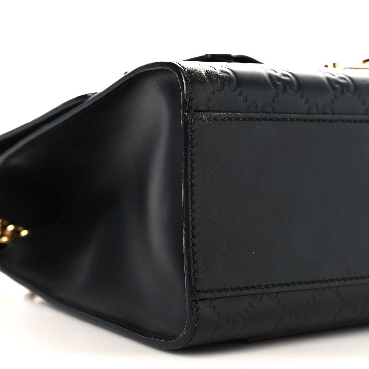 Gucci Guccissima Medium Padlock Shoulder Bag Black 9 of 10
