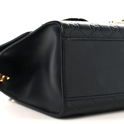 Gucci Guccissima Medium Padlock Shoulder Bag Black 9 of 10