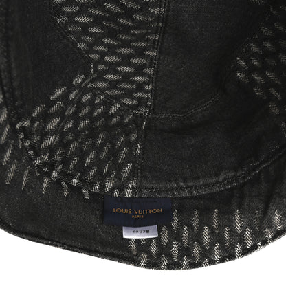 Louis Vuitton x NIGO Monogram Giant Denim Giant Damier Wave Sun Hat 60 Gray 8 of 11