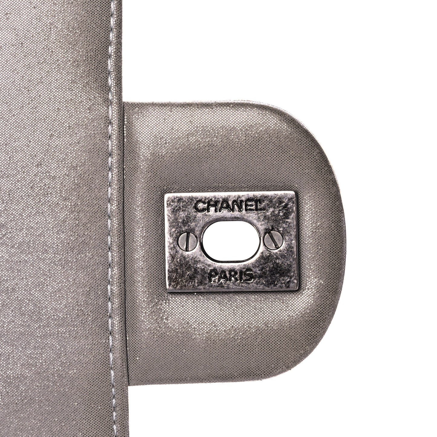 Metallic Calfskin Chevron Quilted Small Urban Spirit Backpack Silver