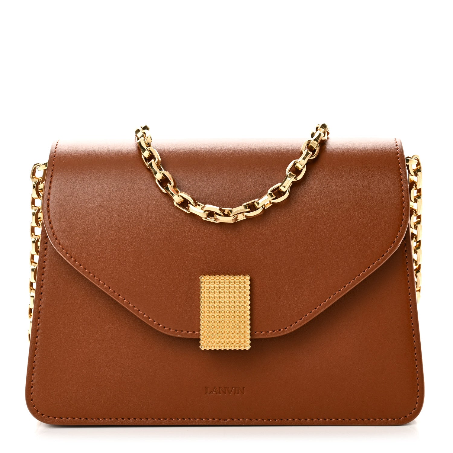 Lanvin Calfskin Concerto Chain Bag Tan 1 of 9