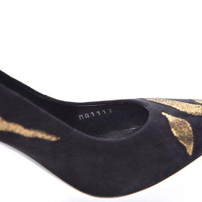 Louis Vuitton Suede Hypnotic Pump 38 Black Gold 8 of 8