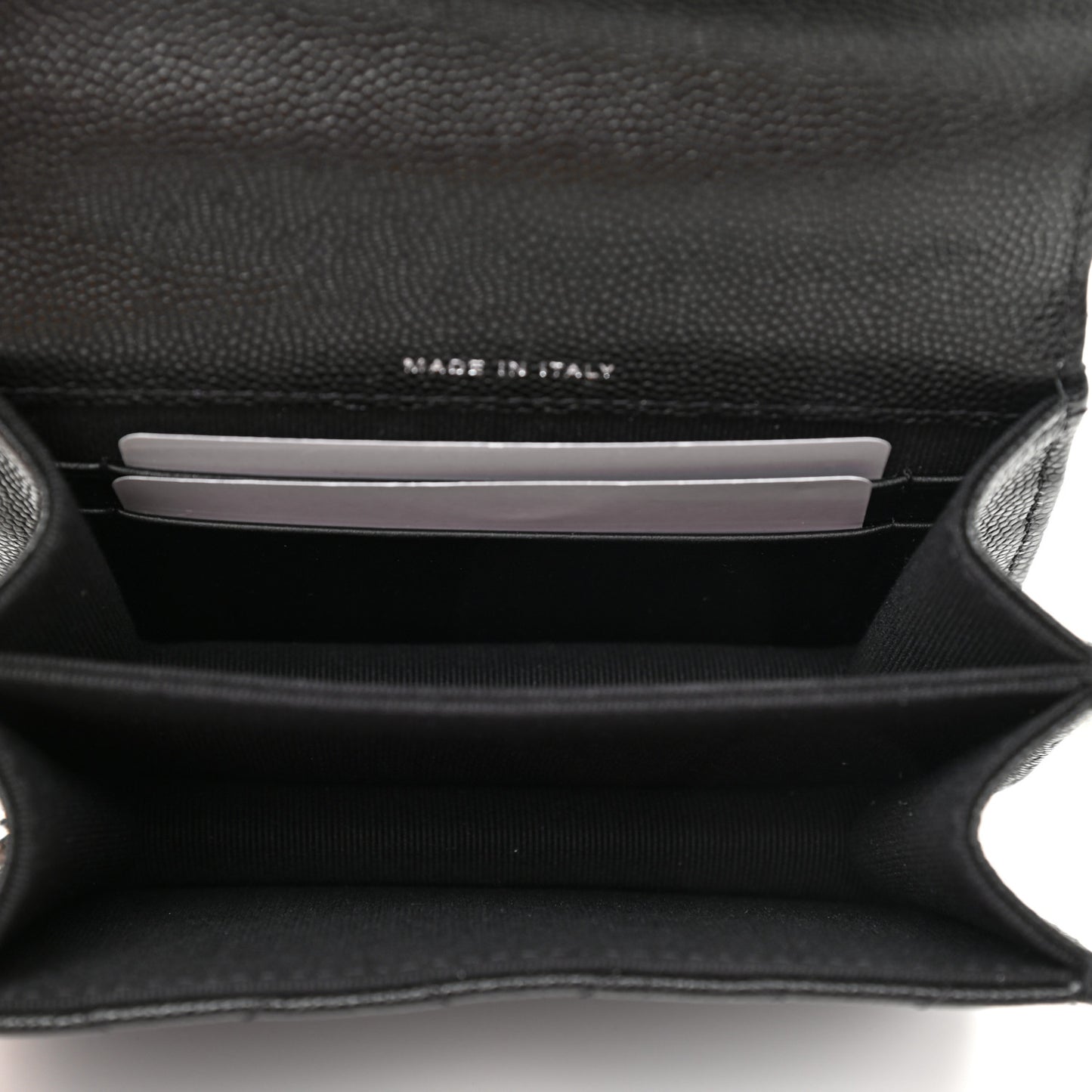 Caviar Quilted Pick Me Up Clutch With Chain Black