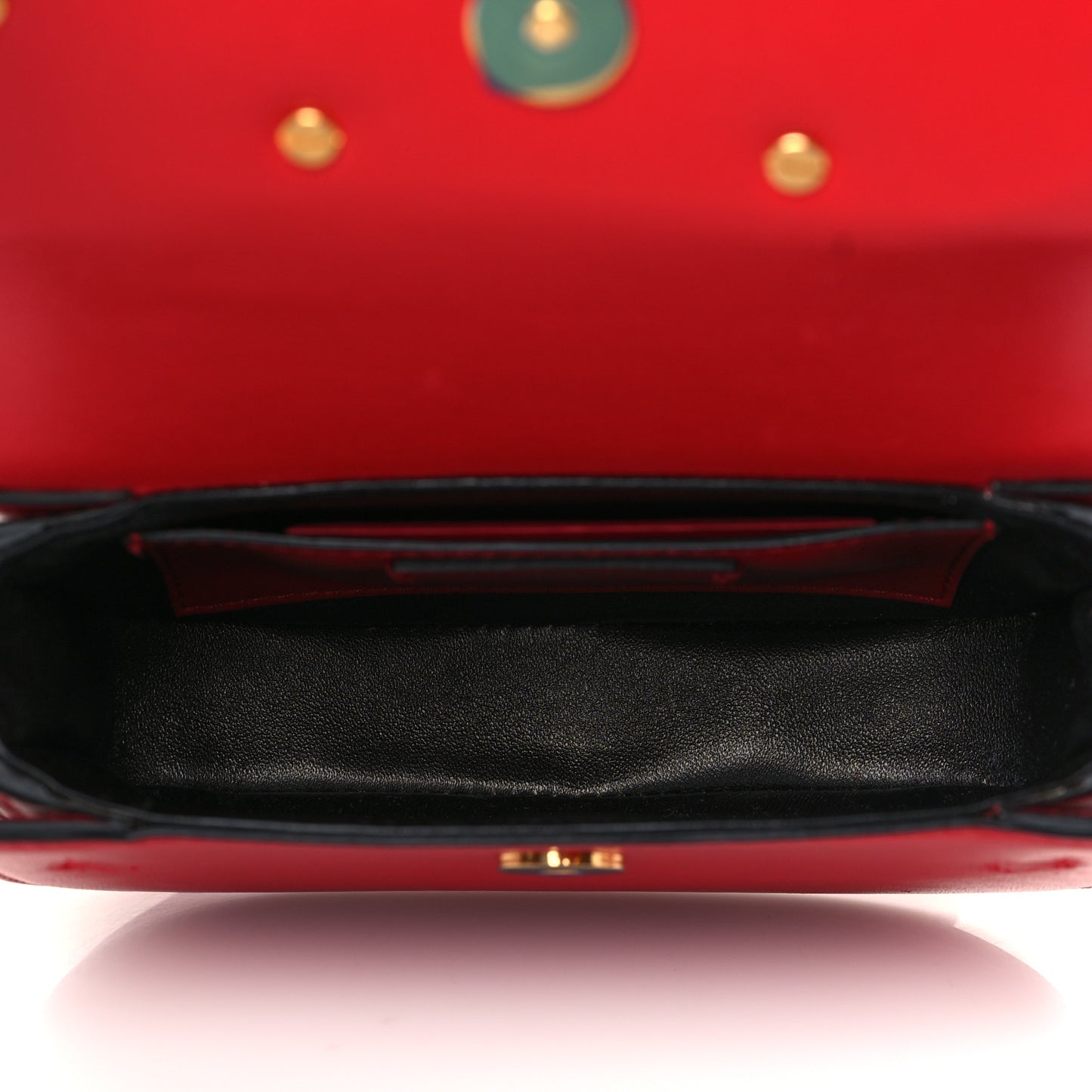 Calfskin Small Supervee Crossbody Bag Rouge Pur