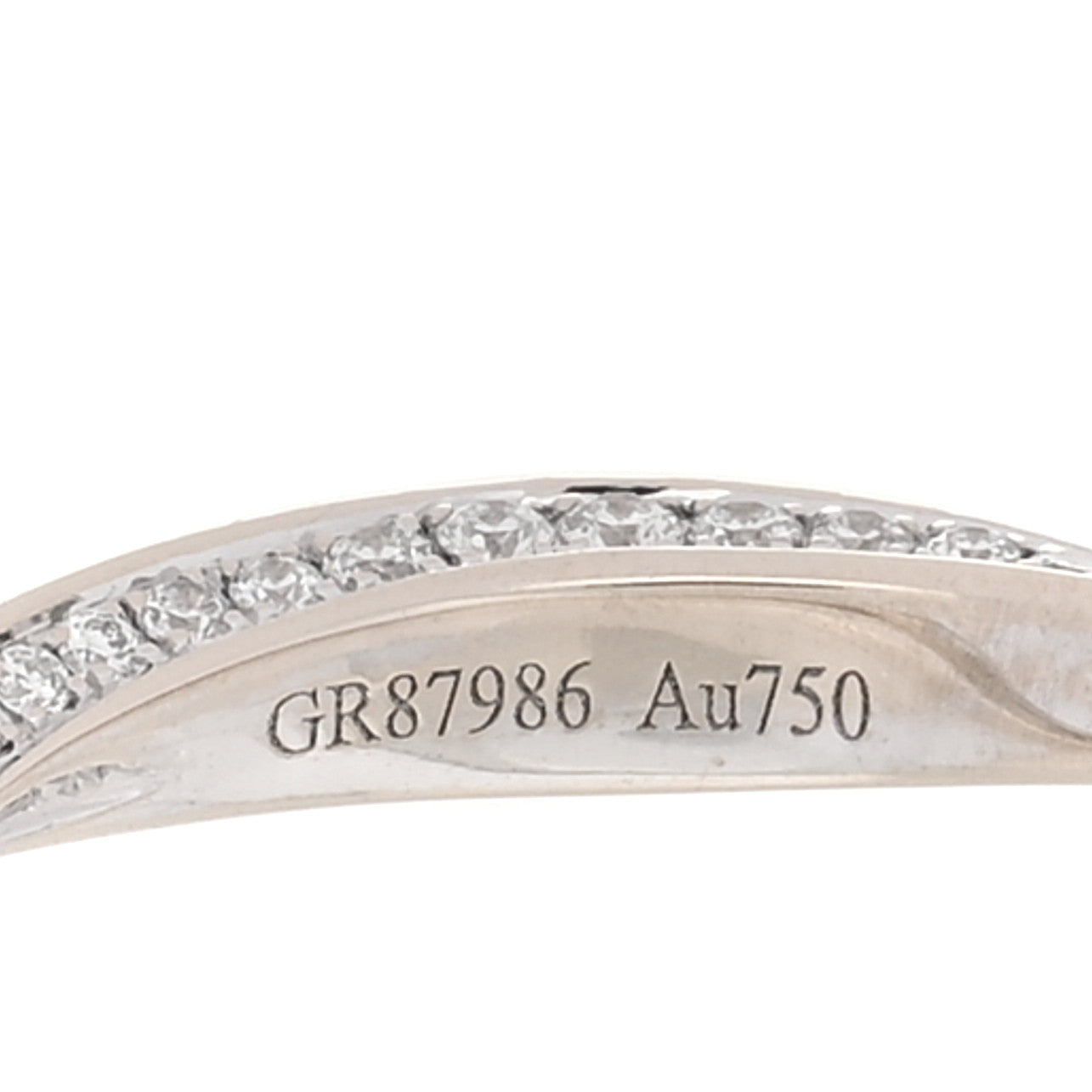 Graff 18K White Gold Diamond Spiral Pave Band Ring 49 4.75 4 of 5