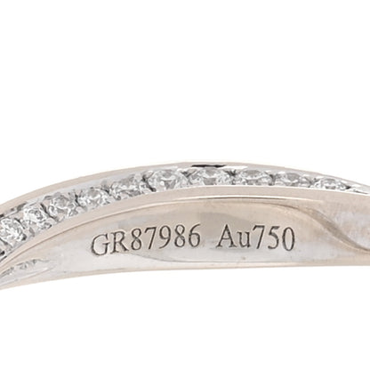 Graff 18K White Gold Diamond Spiral Pave Band Ring 49 4.75 4 of 5