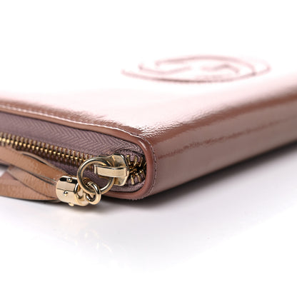 Gucci Patent Soho Zip Around Wallet Dark Cipria 8 of 23