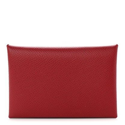 Hermes Epsom Verso Calvi Card Case Rouge Grenat Mauve Sylvestre 1 of 8