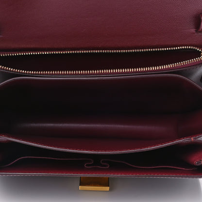 Celine Box Calfskin Medium Classic Box Flap Bag Burgundy 4 of 4