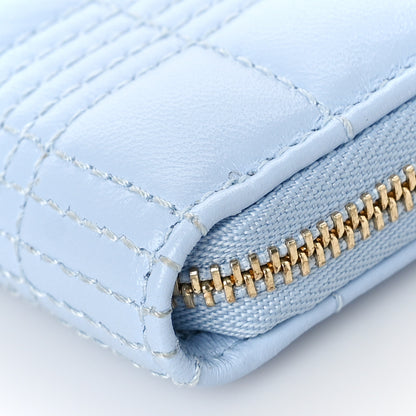 Burberry Lambskin Quilted Lola Wallet Pale Blue 8 of 9