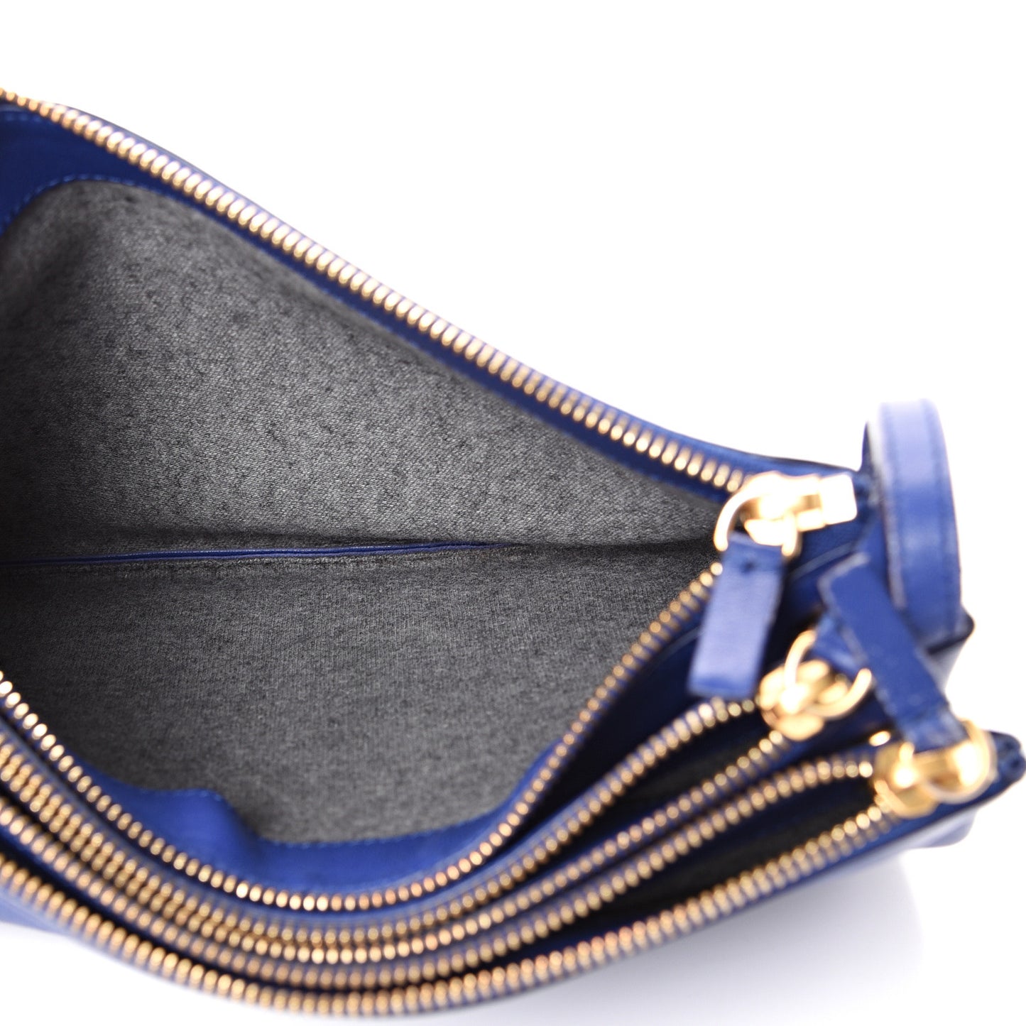Lambskin Large Trio Crossbody Bag Indigo