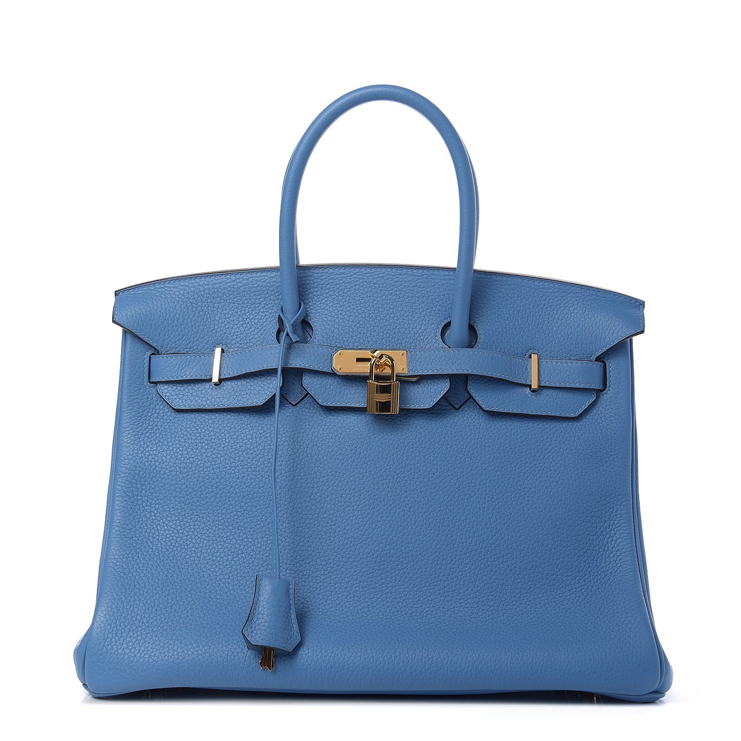 Hermes Taurillon Clemence Birkin 35 Bleu Paradis 1 of 9
