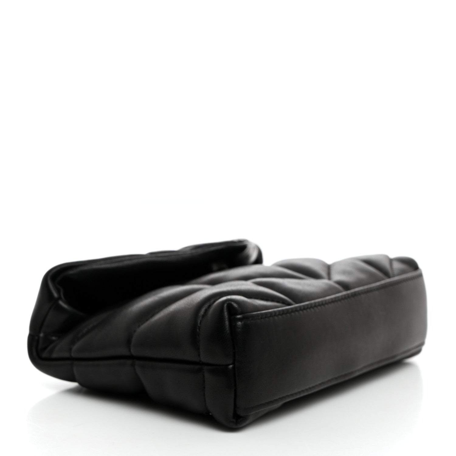 Saint Laurent Lambskin Monogram Loulou Puffer Pouch Clutch Black 4 of 7