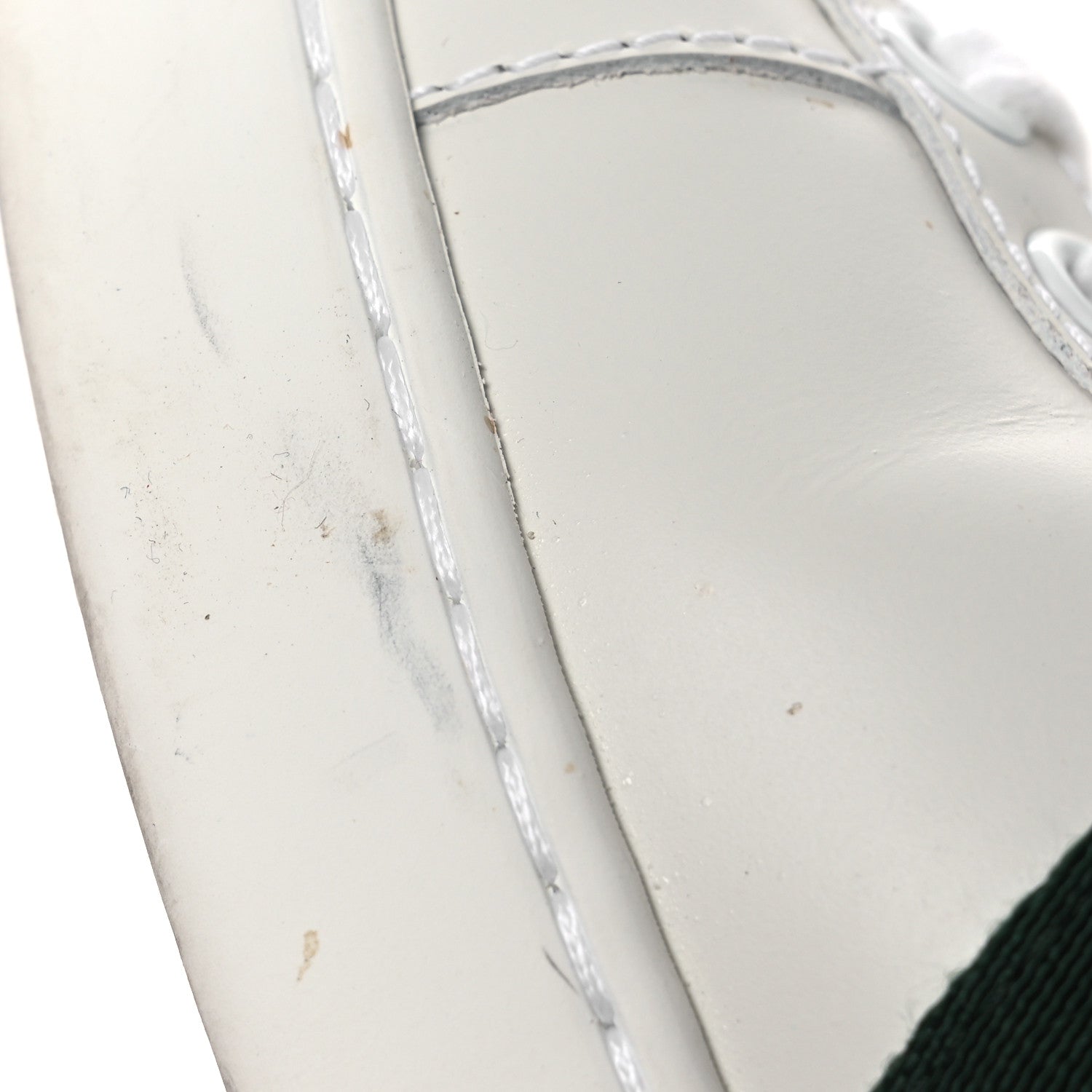 Gucci Calfskin Ayers Bee Embroidered Womens Ace Sneakers 35 White Green 12 of 12