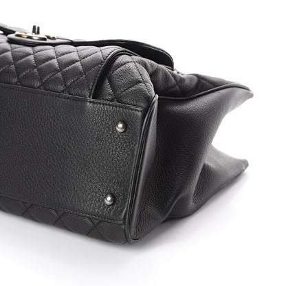 Chanel Grained Calfskin Quilted Large Casual Pocket Tote Black 9 of 9