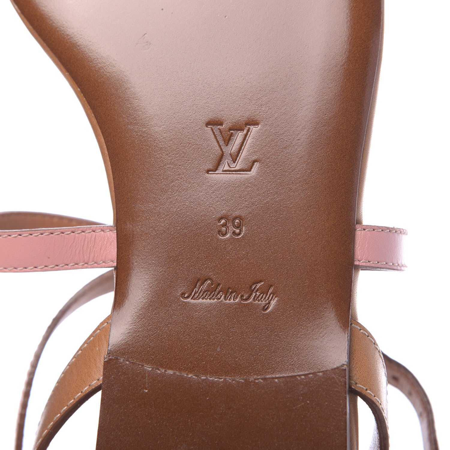 Louis Vuitton Calfskin Farenheit Flat Sandals 39 Pink 8 of 9