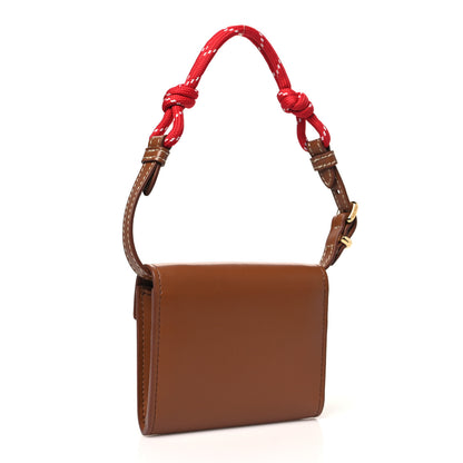 Miu Miu Nappa Compact Wallet On Strap Cognac Red 3 of 8