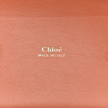 Chloe Calfskin Crocodile Embossed Small Aby Lock Chestnut Brown 6 of 10