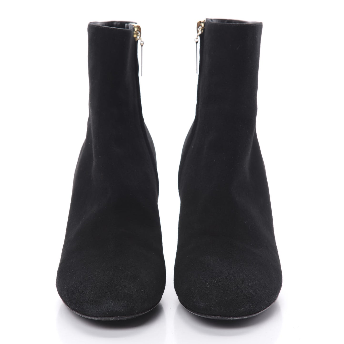 Suede Loulou Ankle 95 Zip Boot 38.5 Black