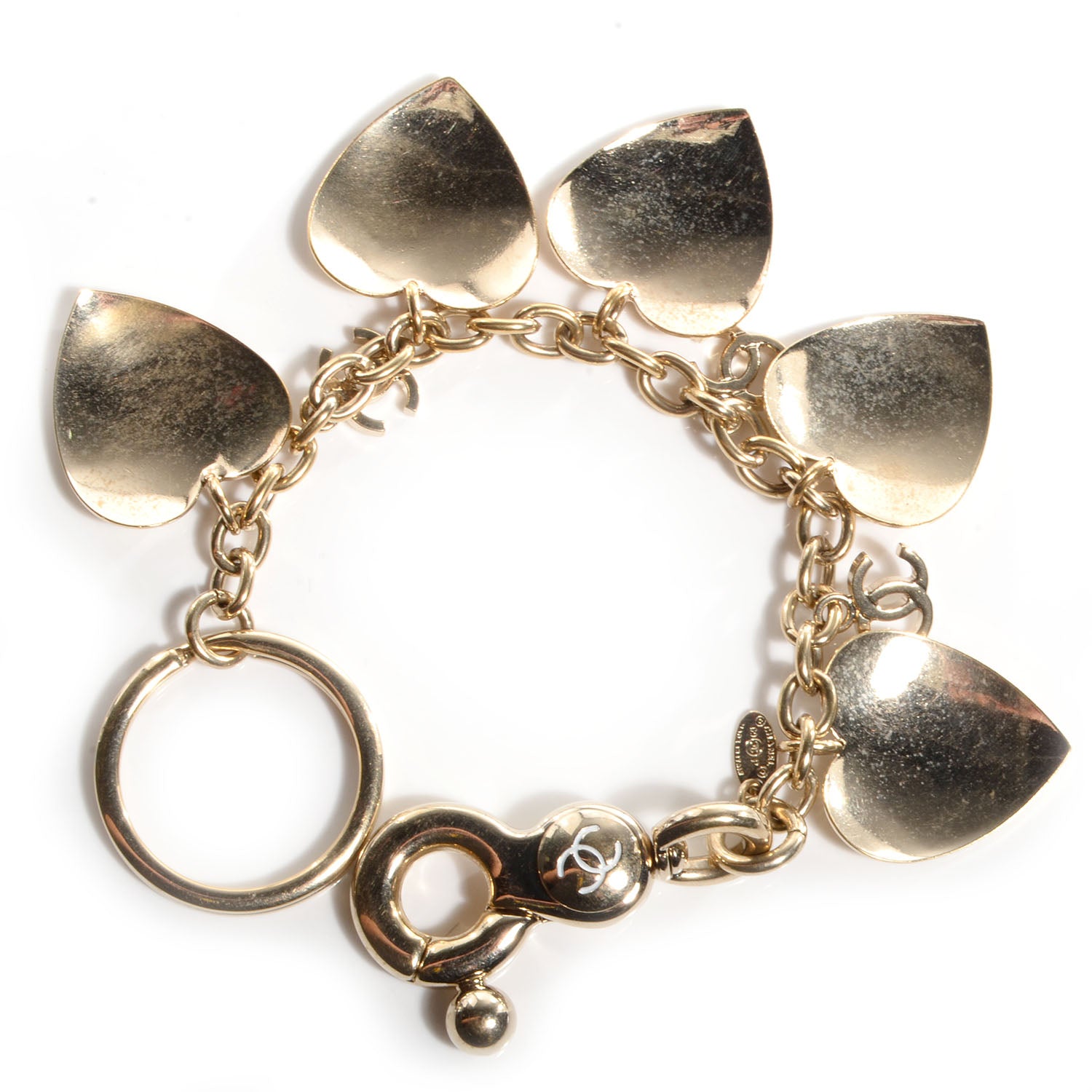 Chanel Valentine Charm Keychain Gold 3 of 6