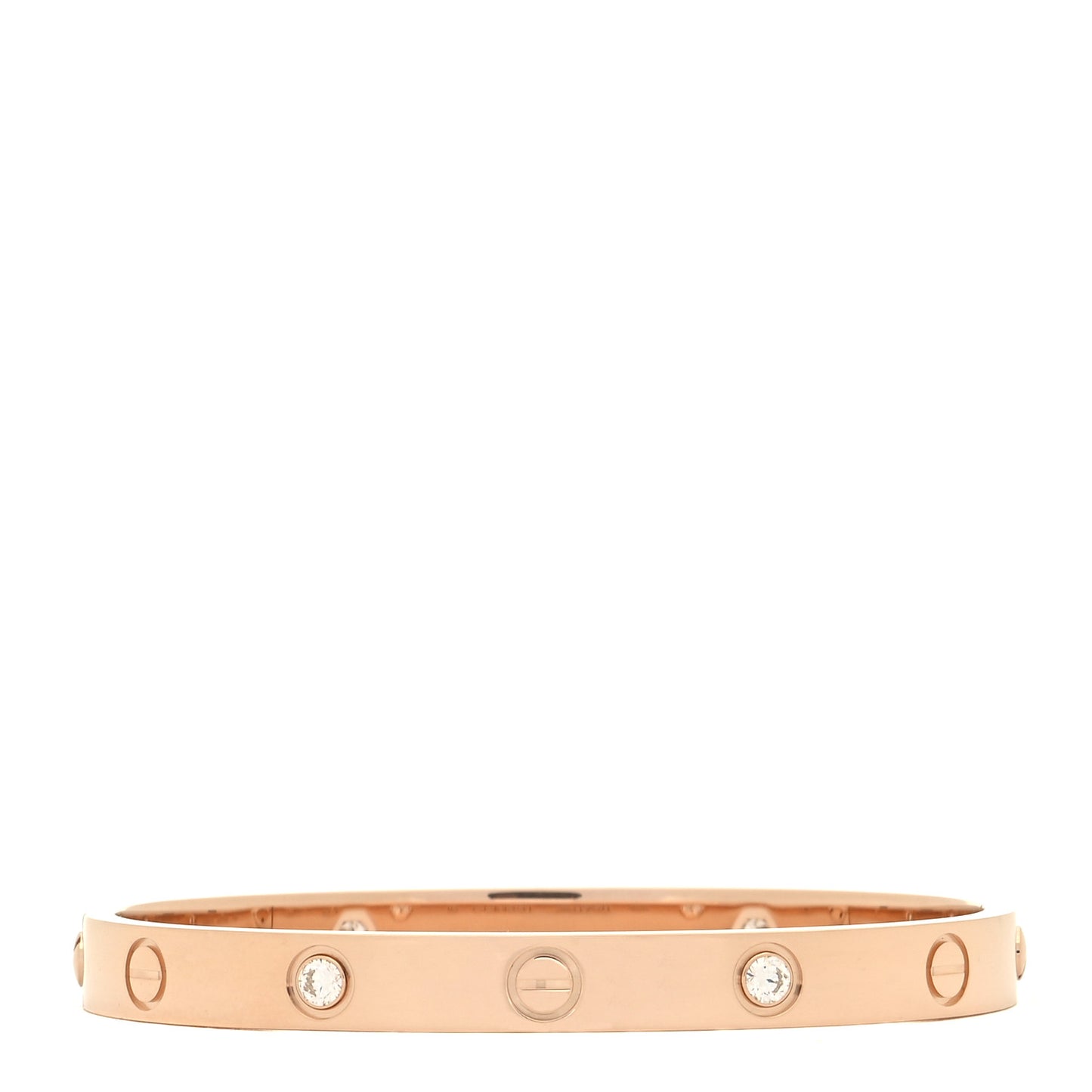 18K Pink Gold 4 Diamond LOVE Bracelet 16