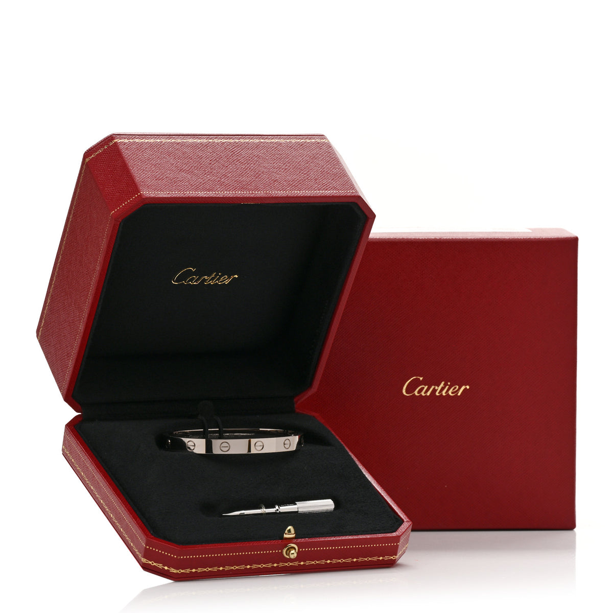 Cartier 18K White Gold LOVE Bracelet 17 9 of 9