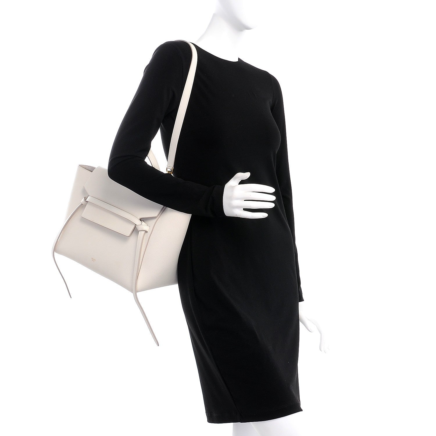 Celine Grained Calfskin Mini Belt Bag White 2 of 9