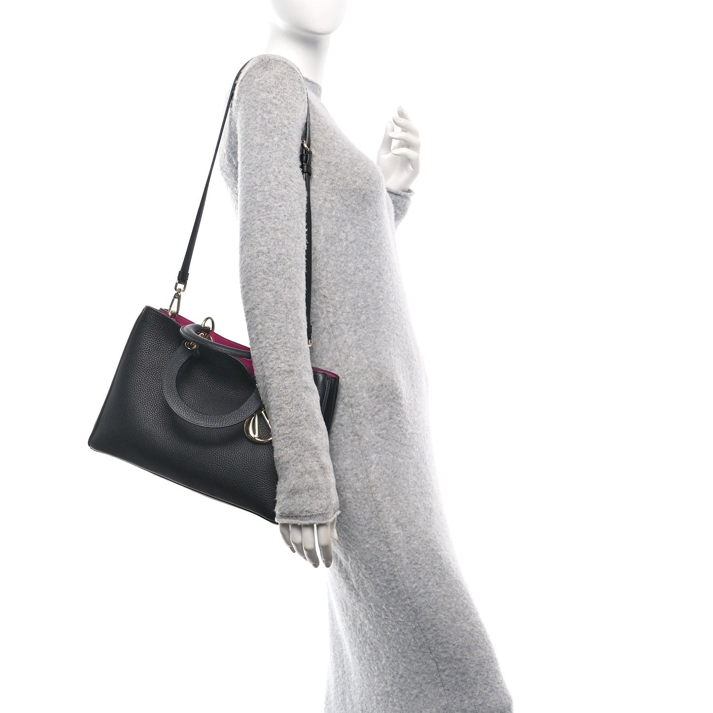Bullcalf Medium Diorissimo Tote Black Rose Indien