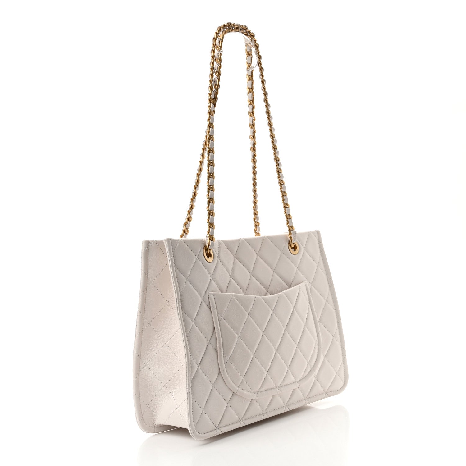Chanel Caviar Quilted Sweet Classic Shopping Tote White 3 of 11