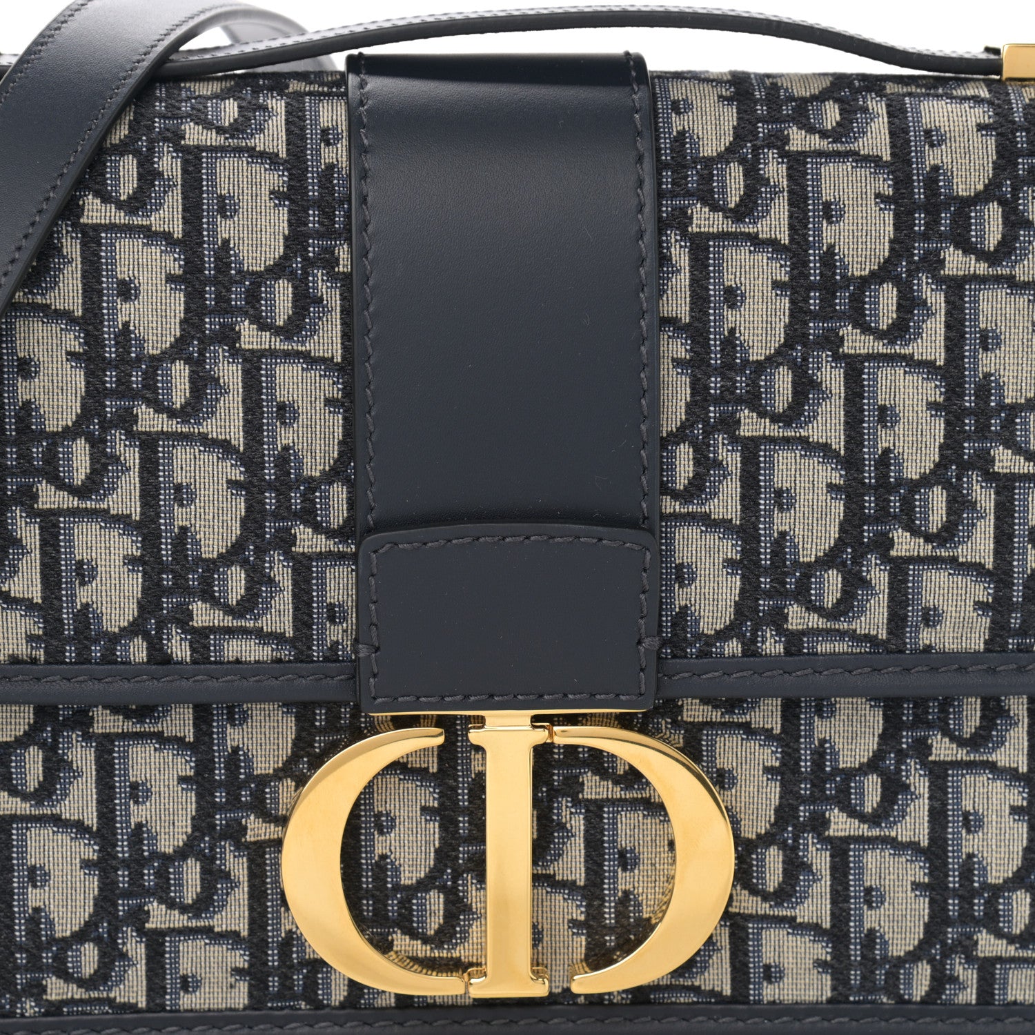 Christian Dior Oblique 30 Montaigne Flap Bag Blue 7 of 10