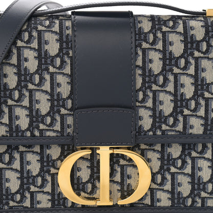 Christian Dior Oblique 30 Montaigne Flap Bag Blue 7 of 10