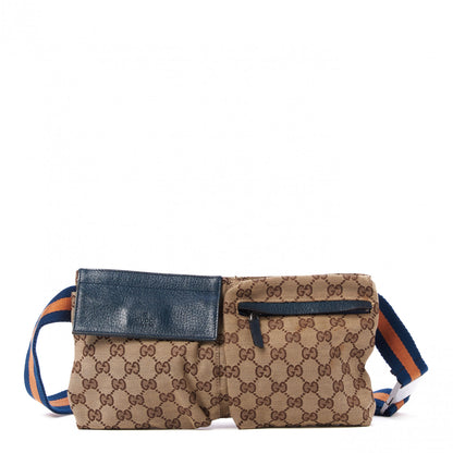 Gucci Monogram Web Belt Bag Navy 1 of 8