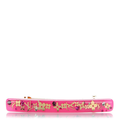Louis Vuitton Resin Swarovski Inclusion Barrette PM Rose Pop 1 of 4