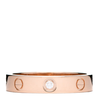 Cartier 18K Pink Gold Diamond LOVE Wedding Band Ring 55 7.25 1 of 4