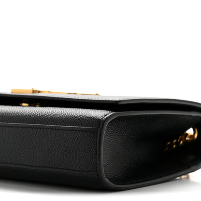 Saint Laurent Grain De Poudre Small Monogram Kate Satchel Black 10 of 13