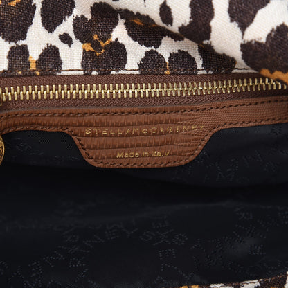 Stella McCartney Linen Leopard Small Falabella Fold Over Tote 7 of 8